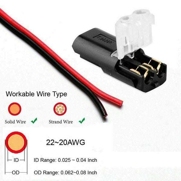 20 PCS D2 Wire Cable Connectors Electrical connectors Automotive strip