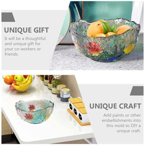 2X Fruit Tray Resin Mold DIY Epoxy Craft Bowl Silicone Mould Making Co