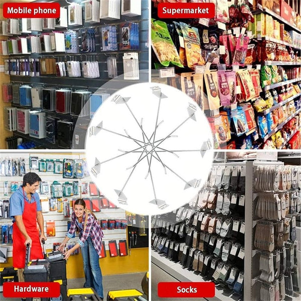 50PCS Slatwall Hook Slat wall panel Grooved Display Board Showroom Hoo
