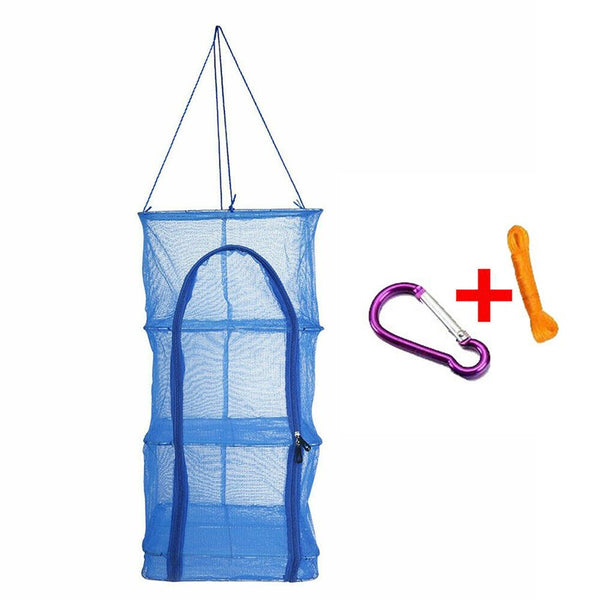 Hanging Mesh Dehydrator Air Drying Net Fishing Zipper Net Jerky Fruit