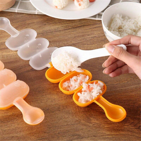 2PCS Baby Rice Ball Mold Shaker Food Decoration Kid Lunch Sushi Maker