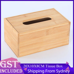 Tissue Box Paper Wooden Cover Holder Dispenser Storage Case Home Offic
