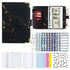 A6 Leather Notebook Budget Binder PU Planner Cover Cash Pockets Sheets