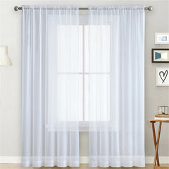 Sheer Curtains 4pk – Voile Rod-Pocket Window Panels