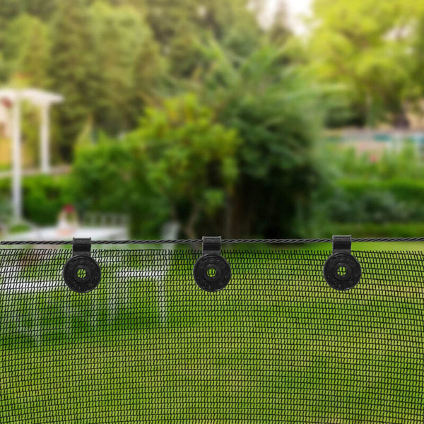 150pcs Shade Cloth Plastic Clips Round Plastic Black Clips for Sun Sha