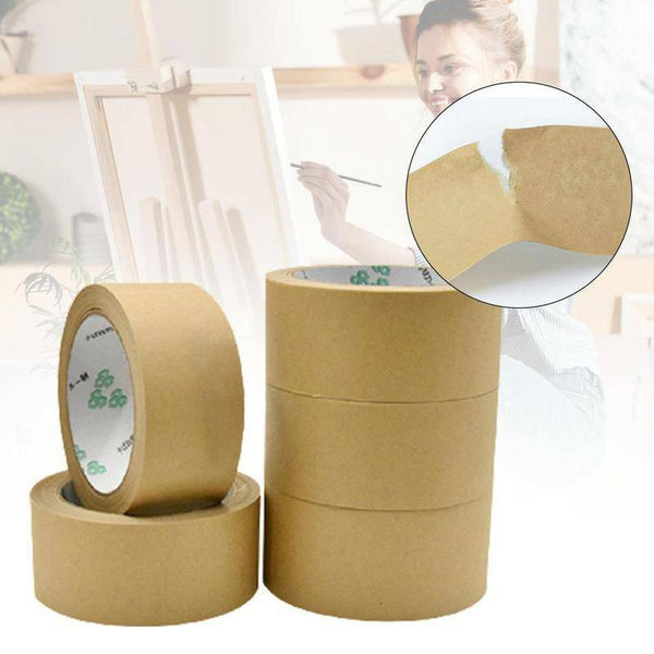 Kraft Brown Paper Masking Tape Picture Framing Packing Tape Self adhes