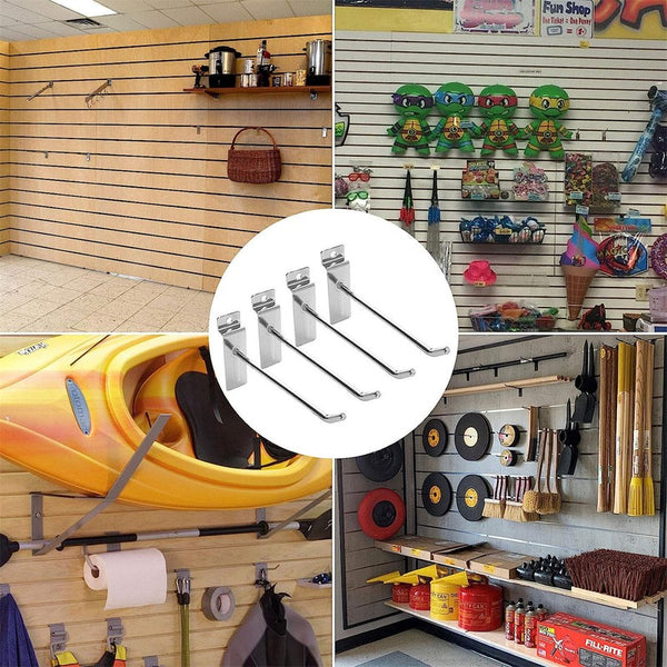 50PCS Slatwall Hook Slat wall panel Grooved Display Board Showroom Hoo