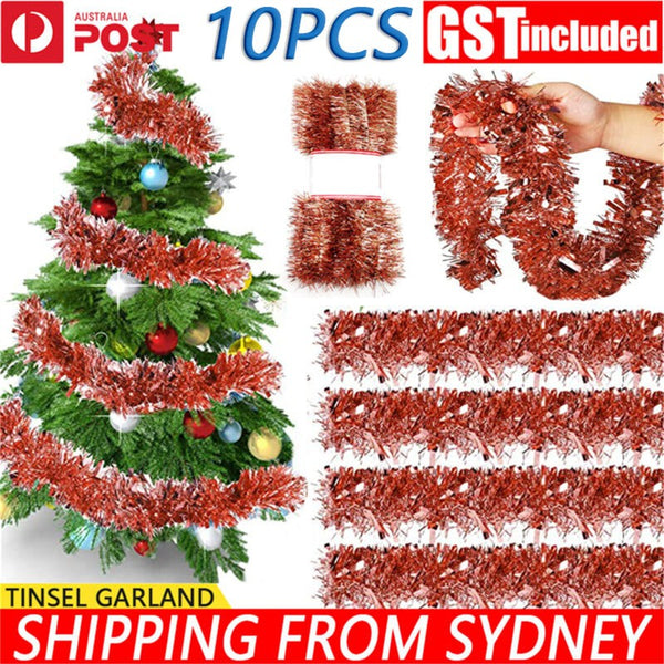 10pcs 2m Christmas Tinsel Garland Colorful Reflection Christmas Tree D