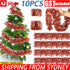 10pcs 2m Christmas Tinsel Garland Colorful Reflection Christmas Tree D