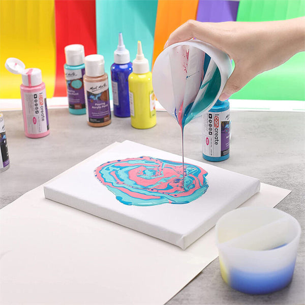 3+5 Channels  Silicone Color Mixing Cup Silicone  Multi Channels Paint