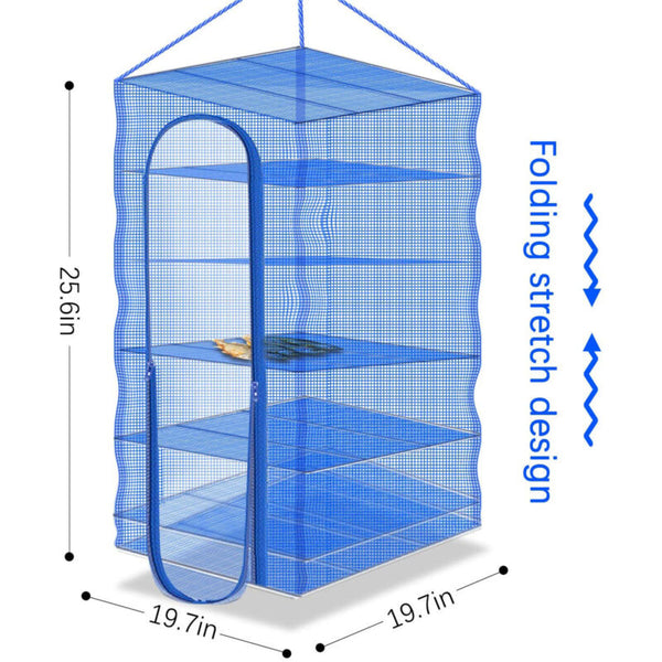 Hanging Mesh Dehydrator Air Drying Net Fishing Zipper Net Jerky Fruit