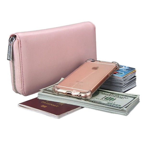 RFID 36 Card Slots Antimagnetic Genuine Leather Long Credit Card Walle