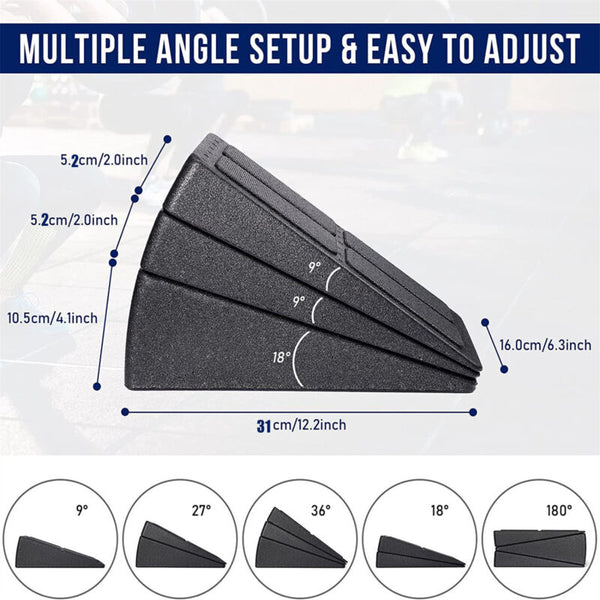 3X Wedge Stretch Slant Squat Board Slanting Yoga Block Exercise Gym Fi