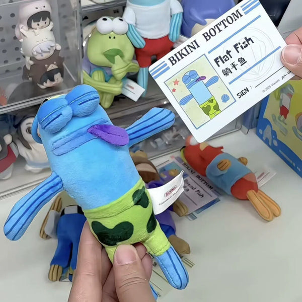 New POP MART Bikini Bottom Buddies Series Blind Box Plush Toy Pendant