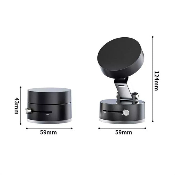 360 Vacuum Strong Magnetic Phone Holder Foldable Suction Cup Car Stand