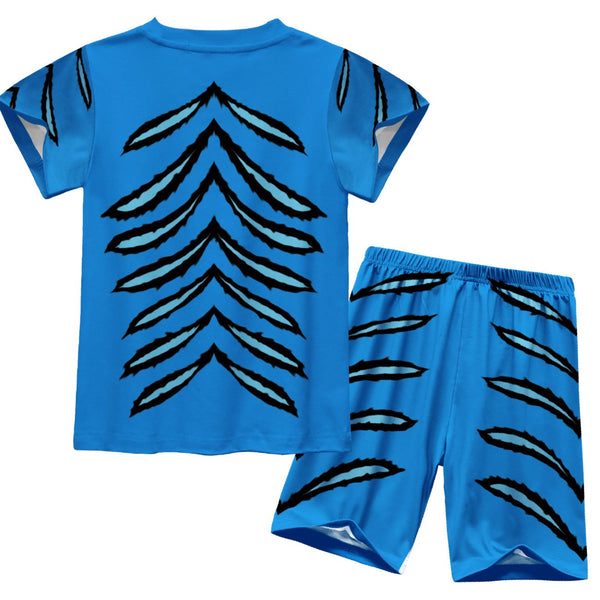 Kpop Demon Hunters Derpy Tiger Costume T-Shirt Pants Mask Outfit Fancy