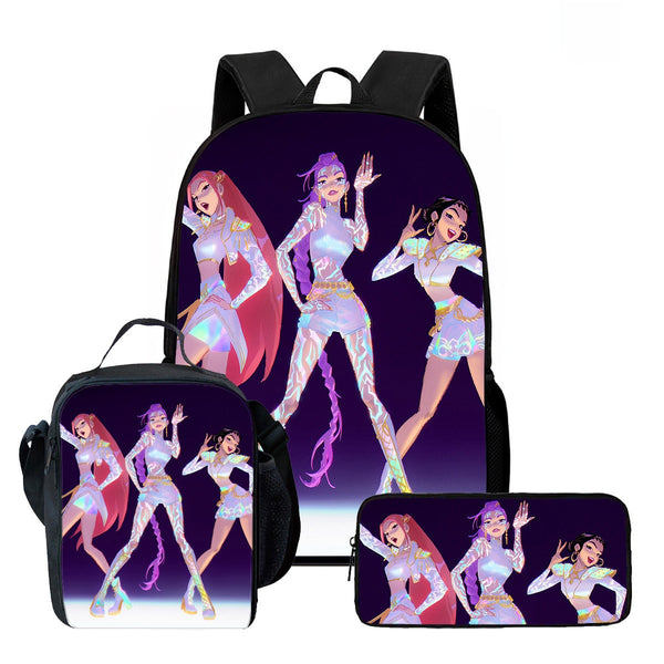 KPop Demon Hunters School Bag Set – Kids Backpack, Lunch Bag & Pencil Case