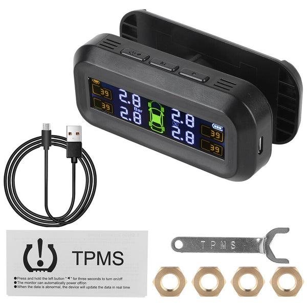 Tyre Pressure Monitoring System Car Tyre Alarm With 4 External Sensors