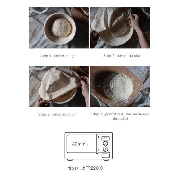 Proofing Provin Bread Dough Baking Rattan Round Oval Basket Brotform B