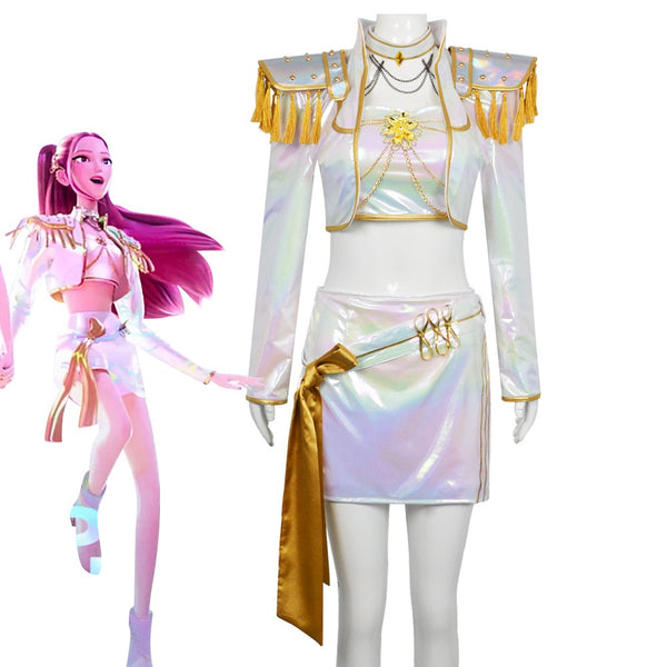 Kids Girls K-Pop Demon Hunters Rumi Mira Zoey Cosplay Wig Costume Fanc