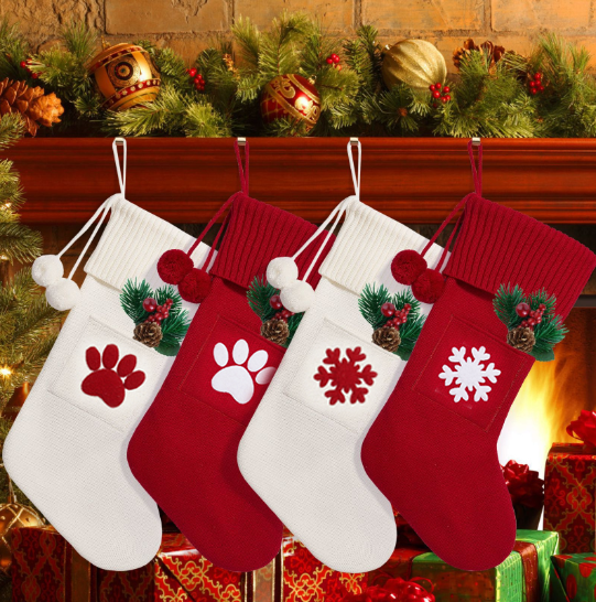 Knit Alphabet Xmas Tree Hanging Pendants Letters Stockings Christmas S