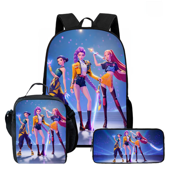 KPop Demon Hunters School Bag Set – Kids Backpack, Lunch Bag & Pencil Case