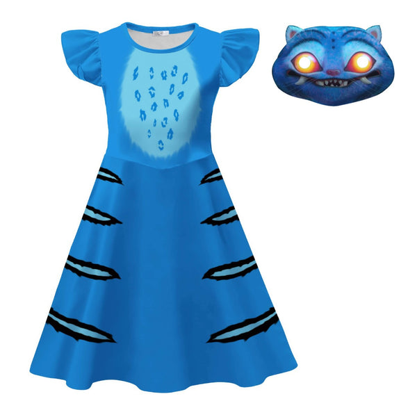 Kpop Demon Hunters Derpy Tiger Costume T-Shirt Pants Mask Outfit Fancy