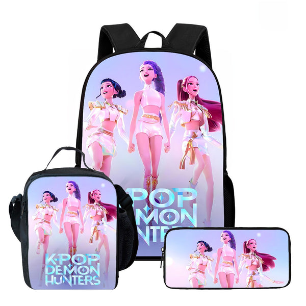 KPop Demon Hunters School Bag Set – Kids Backpack, Lunch Bag & Pencil Case