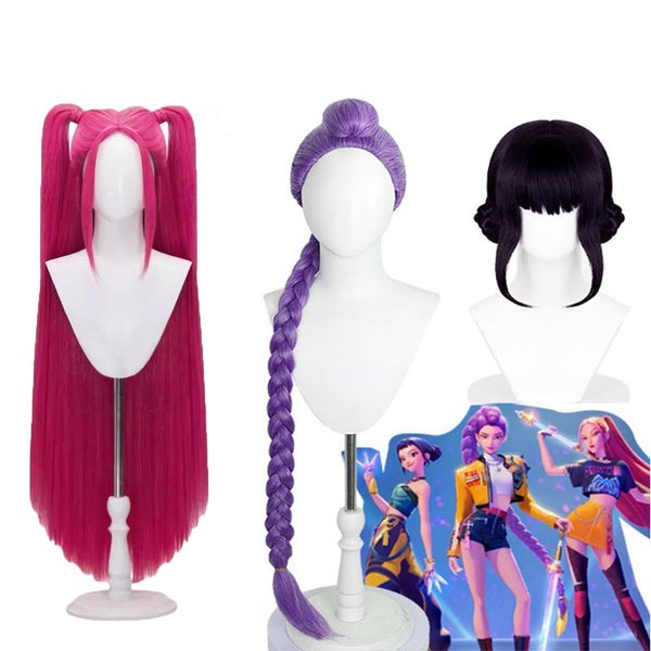 K-Pop Rumi Mira Zoey Wig Demon Hunters Stage Cosplay Wig Group Idol Ha