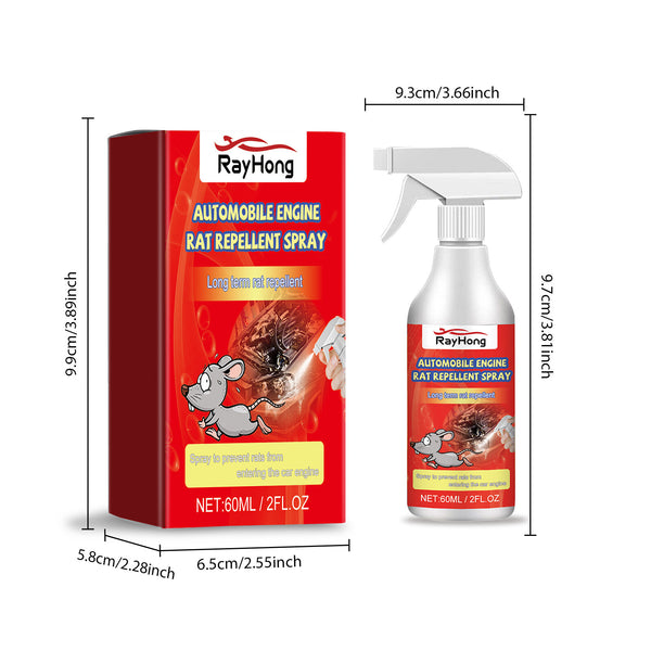 3PCS Automobile Engine Rat Repellent Spray 60ML Mouse Car Natural Prot