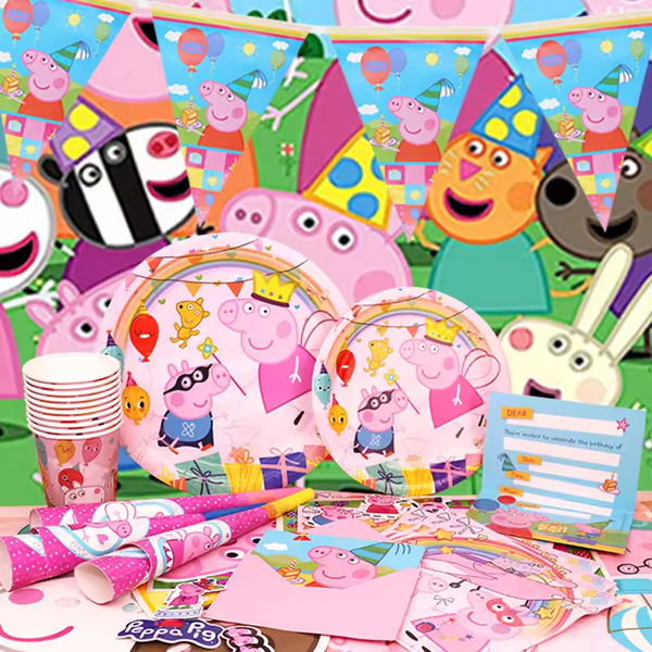 Peppa Pig Tableware Party Supplies Kids Birthday Decoration