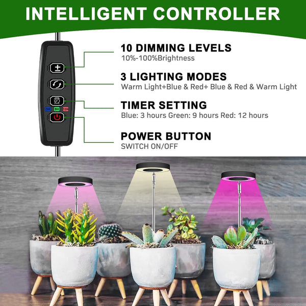 Full Spectrum Plant 48 LED UV Grow Light Veg Lamp For Indoor Hydroponi
