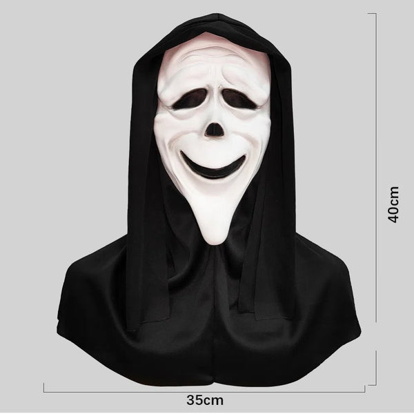 Scary Movie Ghost Smiley Face Scream Mask Halloween Cosplay Fun Horror