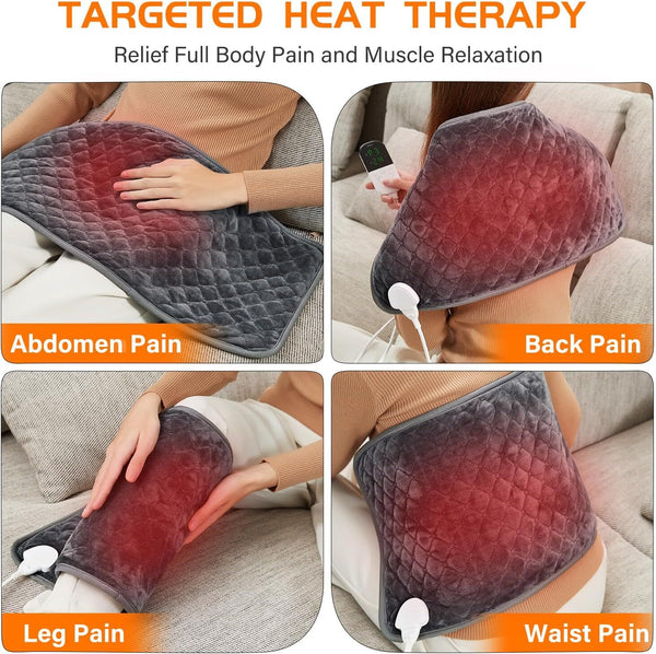 Electric Heat Pad Adjustable Heating Mat Warmer Blanket Back Pain Reli