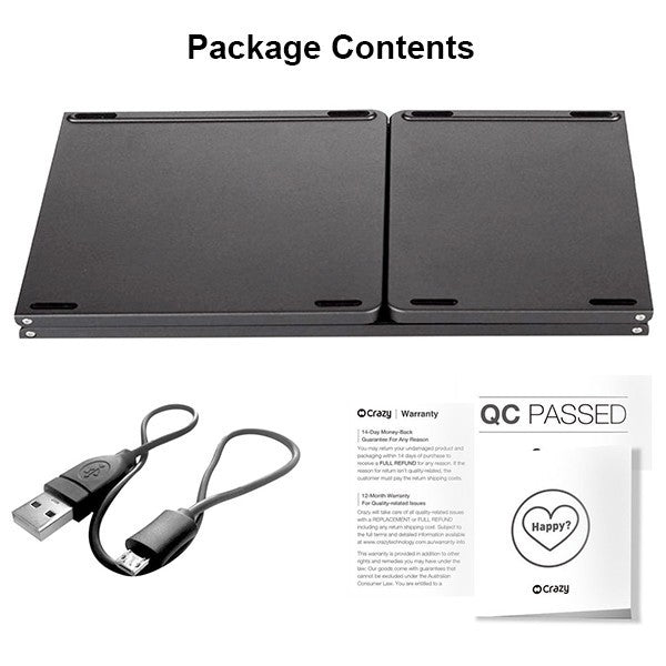 Ultra Slim Bluetooth Wireless Keyboard for Apple iPad iPhone Android W