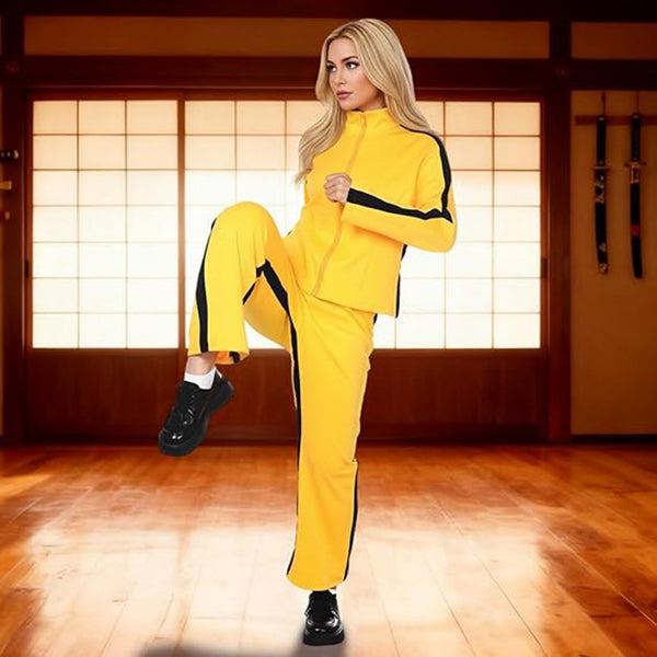 Kill Bill Beatrix Kiddo Cosplay Costume – Women Yellow Jumpsuit Outfit