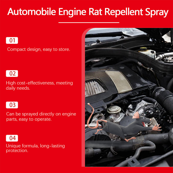 3PCS Automobile Engine Rat Repellent Spray 60ML Mouse Car Natural Prot