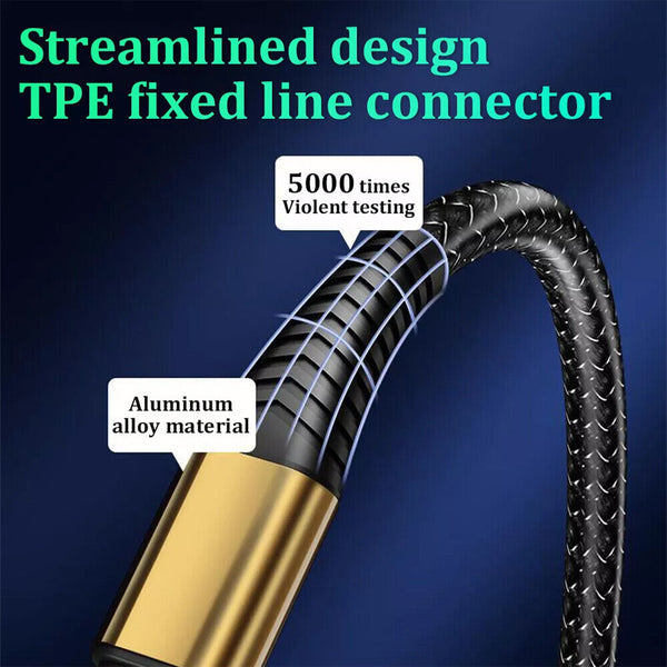 3-in-1 Micro Fast Charger Cable Fast Charging 100W Android Type-C PD F