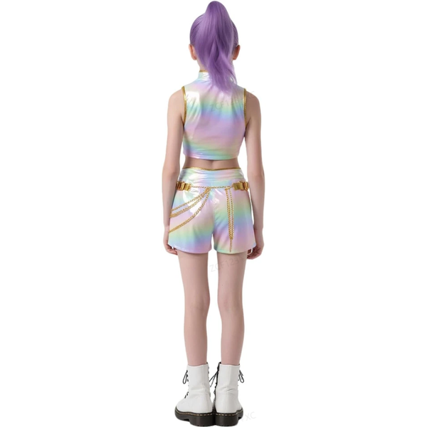 Kids Girls K-Pop Demon Hunters Rumi Mira Zoey Cosplay Wig Costume Fanc