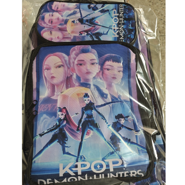 KPop Demon Hunters School Bag Set – Kids Backpack, Lunch Bag & Pencil Case