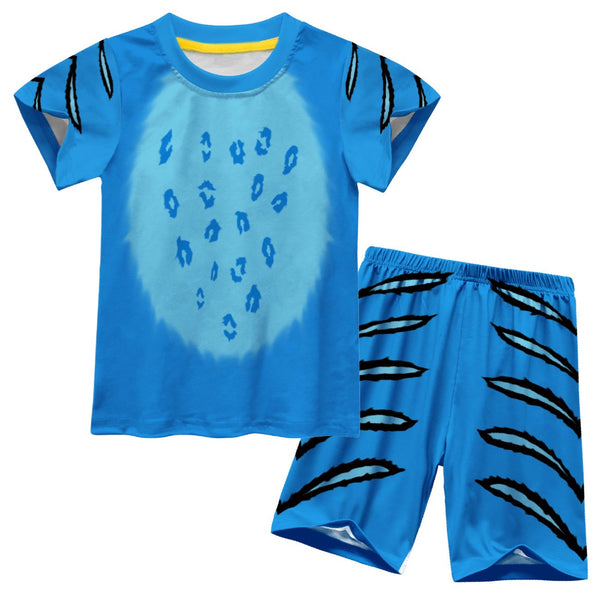 Kpop Demon Hunters Derpy Tiger Costume T-Shirt Pants Mask Outfit Fancy
