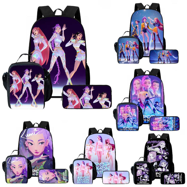 KPop Demon Hunters School Bag Set – Kids Backpack, Lunch Bag & Pencil Case