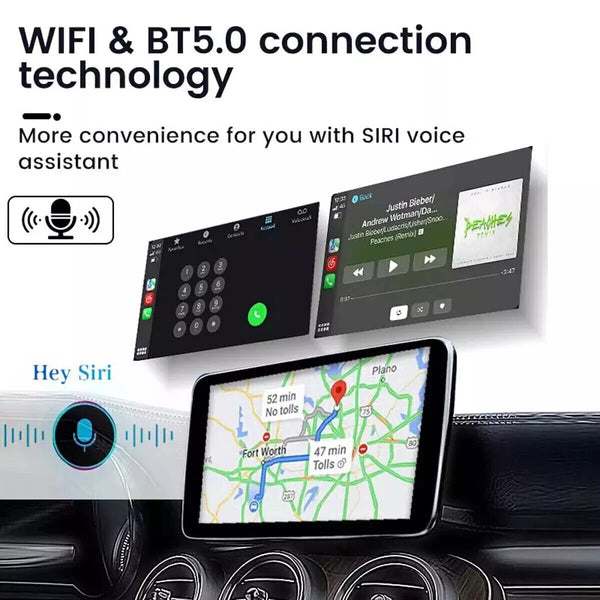 Wired to Wireless CarPlay Adapter Android Auto Wireless Adapter with USB Dongle