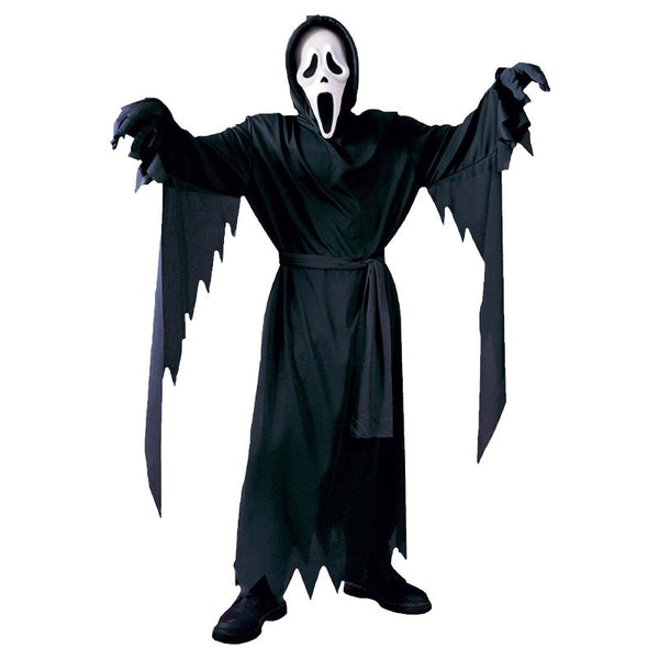 Ghost Face Scream Costume Set – Adult & Kids Halloween Cosplay Outfit with Mask