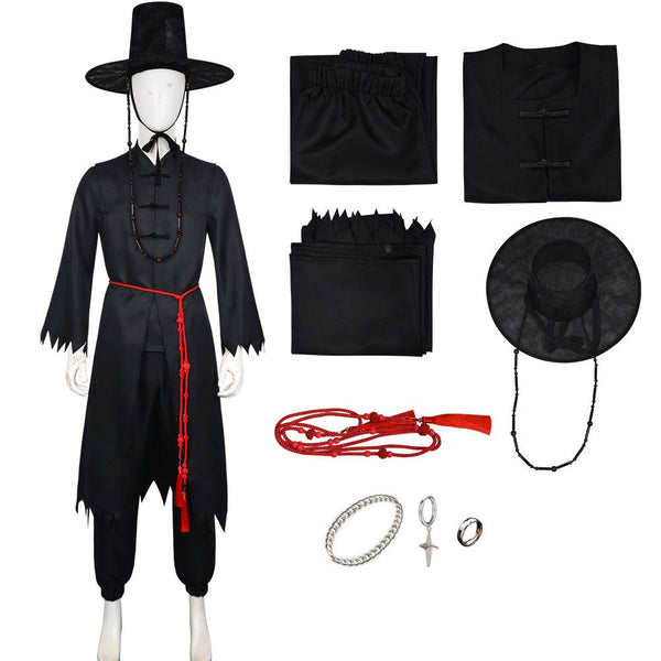 K-Pop Demon Hunters Kids Saja Boys Idol Jinu Cosplay Wig Hat Book Week