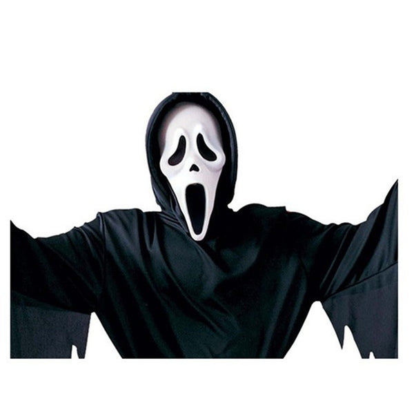 Ghost Face Scream Costume Set – Adult & Kids Halloween Cosplay Outfit with Mask