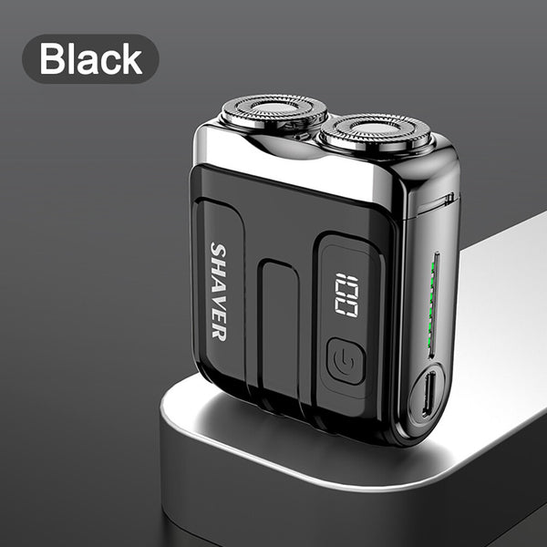 Portable Electric Beard Shaver Rechargeable Rotary Dual Head Razor Min