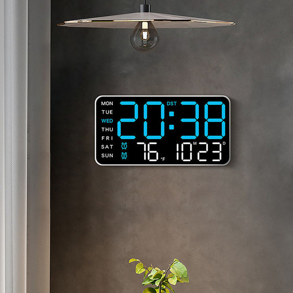 Large Digital Big Jumbo LED Wall Desk Clock Display With Temperature C