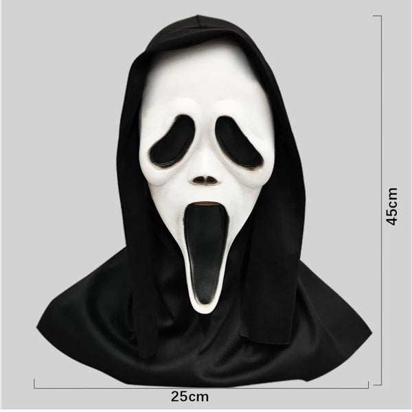 Scary Movie Ghost Smiley Face Scream Mask Halloween Cosplay Fun Horror
