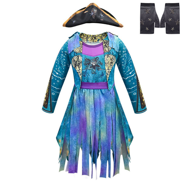 Halloween Descendants 3 Cosplay Uma Costume Book Week Fancy Dress Wig
